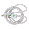Кабель 3Cott 3C-LDC-065W-IP5, Apple Lightning MFI с подсветкой теплого оттенка, 1 м, белый