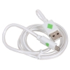 Кабель 3Cott 3C-LDC-066W-MUSB, USB Type A/M на Micro USB/M с подсветкой теплого оттенка, 1 м, белый