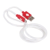 Кабель 3Cott 3C-LDC-066R-MUSB, USB Type A/M на Micro USB/M с подсветкой теплого оттенка, 1 м, красный
