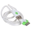 Кабель 3Cott 3C-CLDC-064BW-IP4, Apple 30-pin с подсветкой холодного оттенка, 1 м, белый