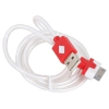 Кабель 3Cott 3C-CLDC-064BR-IP4, Apple 30-pin с подсветкой холодного оттенка, 1 м, красный