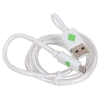 Кабель 3Cott 3C-CLDC-066BW-MUSB, USB Type A/M на Micro USB/M с подсветкой холодного оттенка, 1 м, белый