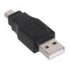 Переходник 3Cott 3C-USBAM-MINI-USB5PM-AD26, с USB A/M на Mini USB/M, черный