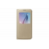 Чехол (флип-кейс) Samsung для Samsung Galaxy S6 S View Cover (Textil) золотистый (EF-CG920BFEGRU)