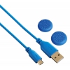 Зарядный кабель Hama SuperSoft синий для: PlayStation 4 (00115474)