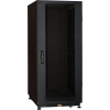 NT BUSINESS / MGLASS 27-66 B Шкаф 19" напольный, чёрный 27U 600x600,  дверь  стекло-металл  (3ч)