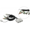 TRENDnet <TK-215i> 2-port HDMI KVM Switch with  Audio(клавиатураUSB+мышьUSB+  HDMI+Audio+Mic,пров.ПДУ,кабели  несъем)