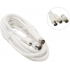 Philips <SWV2205W> Кабель антенный 9.5 M-M, 75Ом, 4м  +  адаптер  F-F