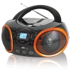 Аудиомагнитола BBK BX100U CD MP3  черный/оранжевый (BX100U ч/о)