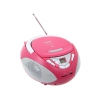 Аудиомагнитола BBK BX108U CD MP3 розовый/cеребро (BX108U р/с)