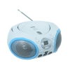 Аудиомагнитола BBK BX150U CD MP3 белый/голубой (BX150U б/го)