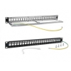 Патч-панель наборная Lanmaster TWT-PP24OK-STP 19" 1U 24xRJ45 FTP
