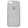Чехол для Apple iPhone 5/5s Ferrari серебристый (FECBSIHCP5WH)