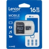 Флеш карта microSDHC 16Gb Class10 Lexar LSDMI16GBB1EU300A + adapter