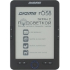 Digma R658 <Black> (6", mono,подсветка, 800x600, 4Gb, FB2/PDF/DJVU/RTF/CHM/EPUB/JPG/BMP,  microSDHC, USB2.0)