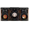 Музыкальный центр  BBK AMS303U (микрофон) черный/оранжевый DVD