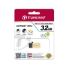 Внешний накопитель 32GB USB Drive <USB 2.0> Transcend 380, Gold Plated (TS32GJF380G)
