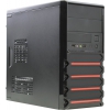 Minitower Exegate <BA-107> Black  microATX 600W (24+8+2x6/8пин)