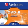 Диск DVD-R Verbatim 4.7Gb 16x Jewel case (1шт) Printable (43521)