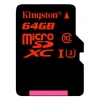Флеш карта microSDXC 64Gb Class10 Kingston SDCA3/64GB + adapter