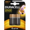 Батарея Duracell Basic LR03-6BL AAA (6шт) (мин.кол.10)