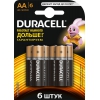 Батарея Duracell Basic LR6-6BL AA (6шт) (мин.кол.10)