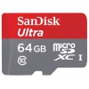Флеш карта microSDXC 64Gb Class10 Sandisk SDSQUNC-064G-GN6IA Ultra 80 + adapter