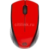 Мышь HP X3000 красный оптическая (1200dpi) беспроводная USB (3but) (N4G65AA)