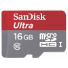 Флеш карта microSDHC 16Gb Class10 Sandisk SDSQUNC-016G-GN6MA Ultra 80 + adapter