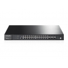 Коммутатор 24PORT 1000M 4 SFP L2+ T2700G-28TQ TP-Link JetStream™ гигабитный управляемый 28-портовый коммутатор второго уровня, 24 порта 10/100/1000 Мбит/с (разъём RJ45), включая 4 гигабитных комбинированных SFP-слота, 2 встроенных 10 Гбит/с SFP+ слота, 2 опциональных 10 Гбит/С SFP+ слота. Поддержка 