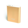 Внешний аккумулятор BLACK FOX BMP104G, Li-Ion, 10 400 mAh, 1 вых. - 5В 2,1А, алюм. корпус, кабель USB-microUSB с перех. lighting для Iphone 5/6  - Зол