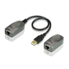 Адаптер USB 2.0 AM/AF Aten UCE260-AT-G 60 метр., 1xUTP Cat5e, USB A-тип, Male/Female, без шнуров, Б.П. 220> 5V