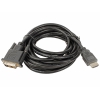 Кабель HDMI(19M) to DVI(19M), 5m, black