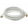 Кабель HDMI (19M-19M), White, GoldPlated, 5m