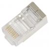 Разъемы RJ-45 8P8C под однож. кабель, Кат.5e  экр.,100шт в пакете (CRJ455eS)