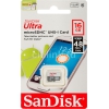 Флеш карта microSDHC 16Gb Class10 Sandisk SDSQUNB-016G-GN3MN Ultra w/o adapter