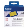 Лента Brother DK44605 бумажная клеящаяся жёлтая 62мм*30,48м