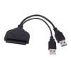Контроллер ORIENT UHD-502, адаптер USB 3.0 to SATA 6GB/s SSD & HDD 2.5", двойной USB кабель (29996)