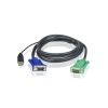 Кабель ATEN KVM Cable 2L-5205U Кабель для KVM: USB(Am)+DB15(m) (PC) -на- SPHD15(m) (KVM),5м