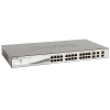 Коммутатор D-Link DES-1210-28P/C2A Настраиваемый коммутатор WebSmart с 24 портами 10/100Base-TX, 2 портами 10/100/1000BASE-T, 2 комбо-портами 100/1000