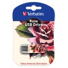 Флеш Диск Verbatim 16Gb Mini Tattoo Rose 49885 USB2.0 белый/рисунок