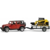 Игрушка Bruder Jeep Wrangle c прицепом и CAT Burder (02-925) (от 3 до 7 лет)