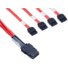 Кабель LSI CBL-SFF8087OCF-05M 50см, наконечники:  SFF8087(контроллер)-на 4*SATA диска