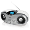 Аудиомагнитола BBK BX517U CD MP3 белый/металлик, 6 Вт, USB, Цифровой тюнер, Пульт ДУ (CD MP3 магнитола BBK BX517U белый/металлик)