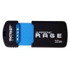 Флеш Диск Patriot 32Gb Supersonic Rage PEF32GSRUSB USB3.0 черный/голубой