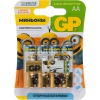 Батарея GP Super Alkaline 15A LR6 Minions AA (5шт.уп.) (GP15A4/1MIN-2CR5) (мин.кол.10)