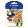 Флеш Диск Verbatim 16Gb Store n Go Mini Tattoo Edition Phoenix 49887 USB2.0 белый/рисунок