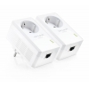 Адаптер TP-Link (TL-PA2010PKIT) AV200 Powerline Adapter with AC Pass Through Starter Kit, Ultra Compact Size, 200Mbps Powerline Datarate, 1 Fast Ethernet port, HomePlug AV, Green Powerline, Plug and Play, Twin Pack