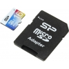 Silicon Power <SP016GBSTHBU1V20SP> microSDHC Memory Card 16Gb UHS-I U1  +  microSD-->SD  Adapter