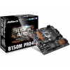 Мат. плата ASRock B150M PRO4S <S1151, iB150, 4*DDR4, 2*PCI-E16x, DVI, HDMI, SATA III, GB Lan, USB3.0, mATX, Retail>